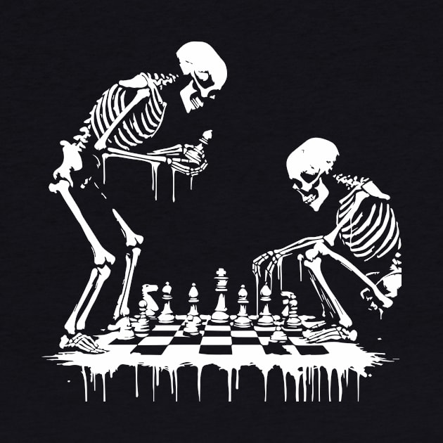 skeletons play chess by lkn